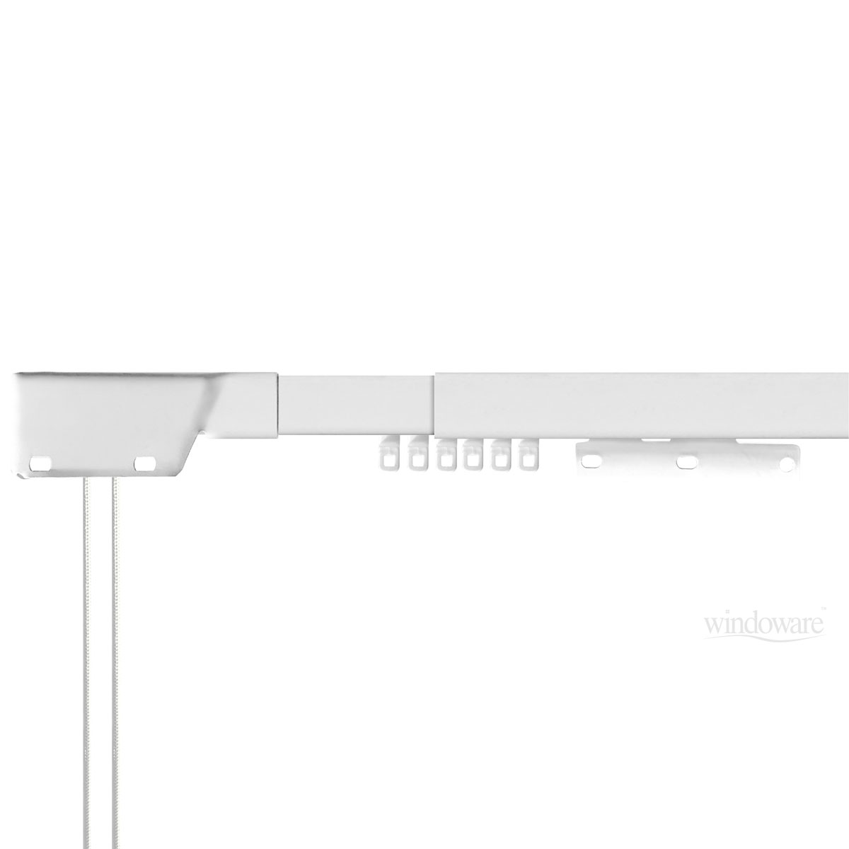 Square Extendable Cord Draw Track – White