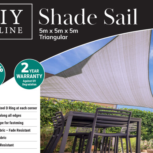 Shade Sail 5m x 5m x 5m Natural