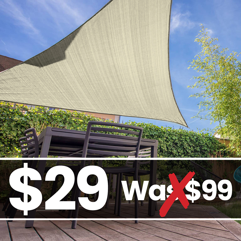 Shade Sail 5m x 5m x 5m Natural
